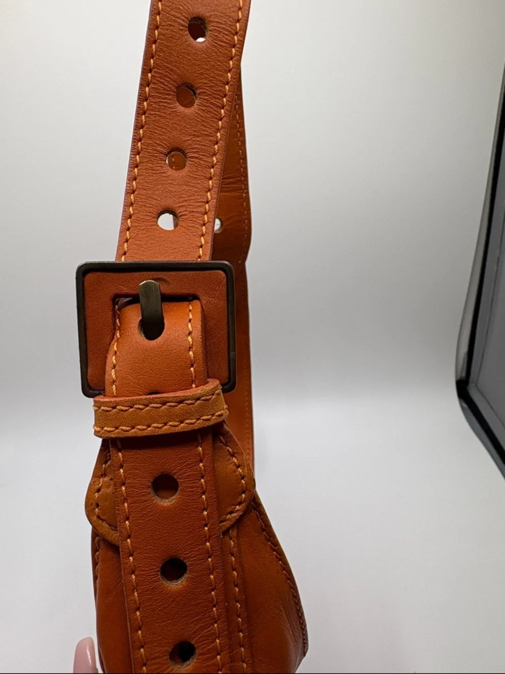 Vintage Donald Jpliner Italian leather shoulder purse - Picture 2 of 5